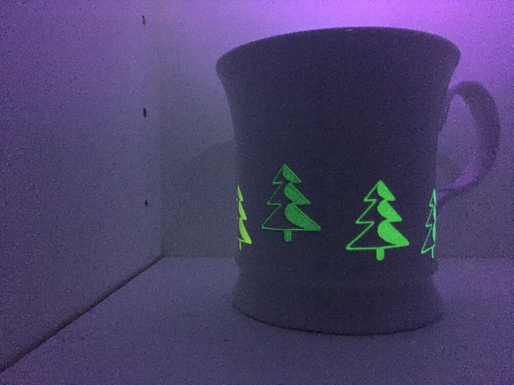 GLOW in the Dark Christmas Tree Decals - Glassware - Cone 021 