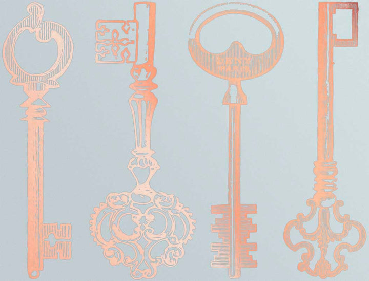 Décalcomanies de Clés Antiques - Céramique Cône 017 - Verre Fusionné - Émail