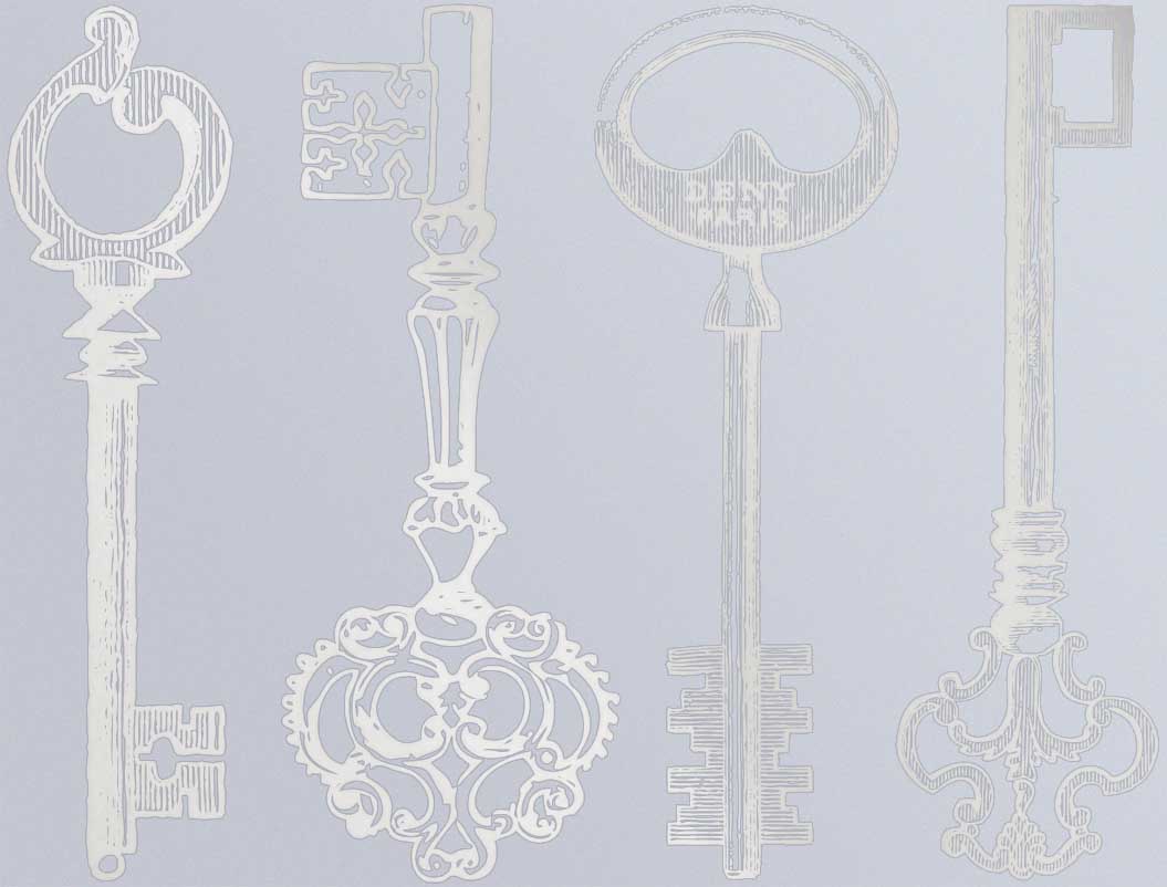 Décalcomanies de Clés Antiques - Céramique Cône 017 - Verre Fusionné - Émail