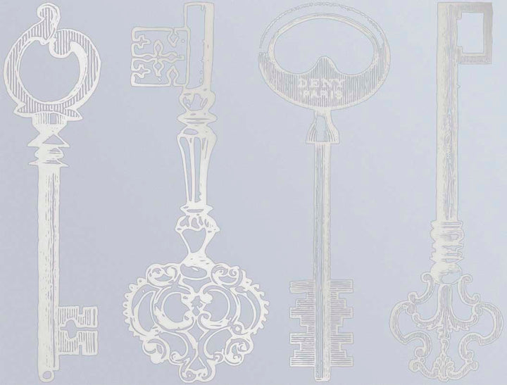 Décalcomanies de Clés Antiques - Céramique Cône 017 - Verre Fusionné - Émail