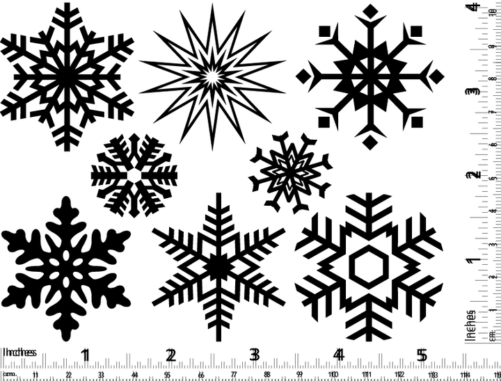Große Schneeflocken-Aufkleber - Kegel 017 - Geschmolzenes Glas