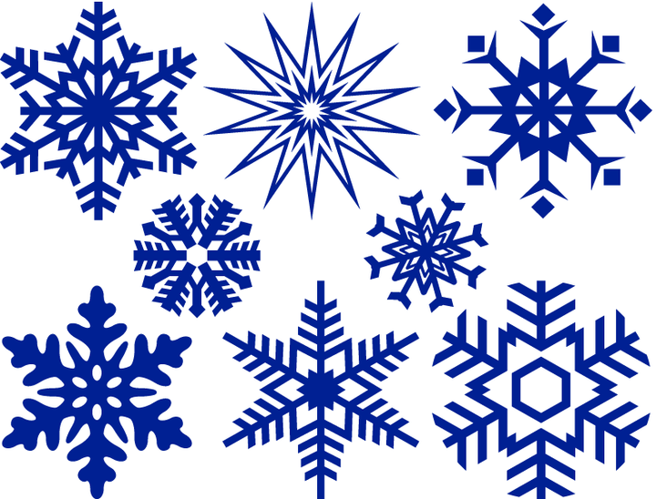 Große Schneeflocken-Aufkleber - Kegel 017 - Geschmolzenes Glas