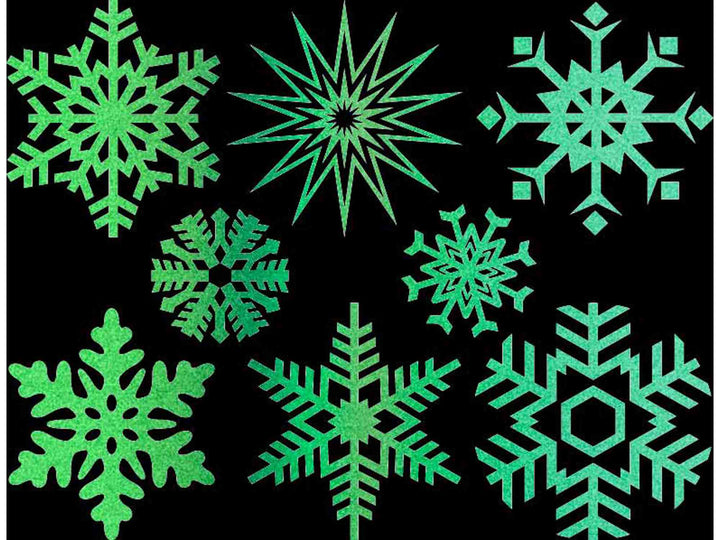 Leuchtende große Schneeflocken-Aufkleber – Nicht lebensmittelecht – Glassware – Keramikkegel 022 – Emaille