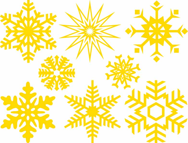 Leuchtende große Schneeflocken-Aufkleber – Nicht lebensmittelecht – Glassware – Keramikkegel 022 – Emaille