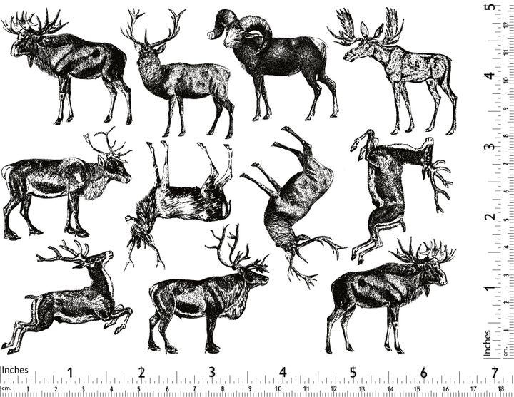 Décalcomanies d'animaux à bois de cerf - Céramique Cône 017 - Verre fusionné - Émail