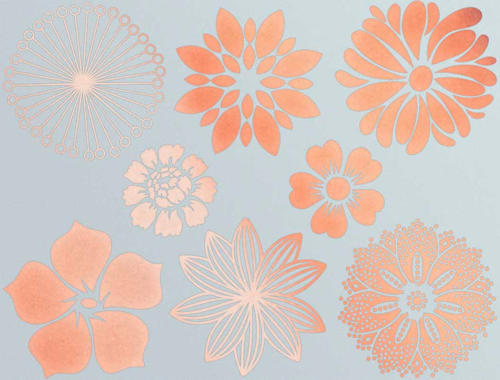 Grandes Fleurs Décalcomanies - Verrerie - Émail