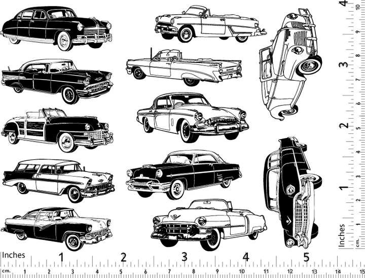 Grandes Décalcomanies de voiture classique rétro - Céramique Cône 017 - Verre fusionné - Émail