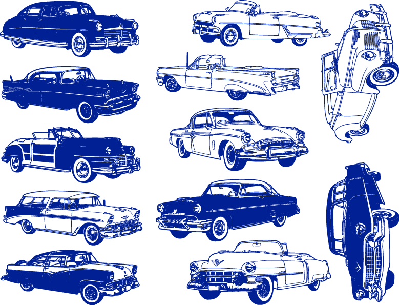 Grandes Décalcomanies de voiture classique rétro - Céramique Cône 017 - Verre fusionné - Émail