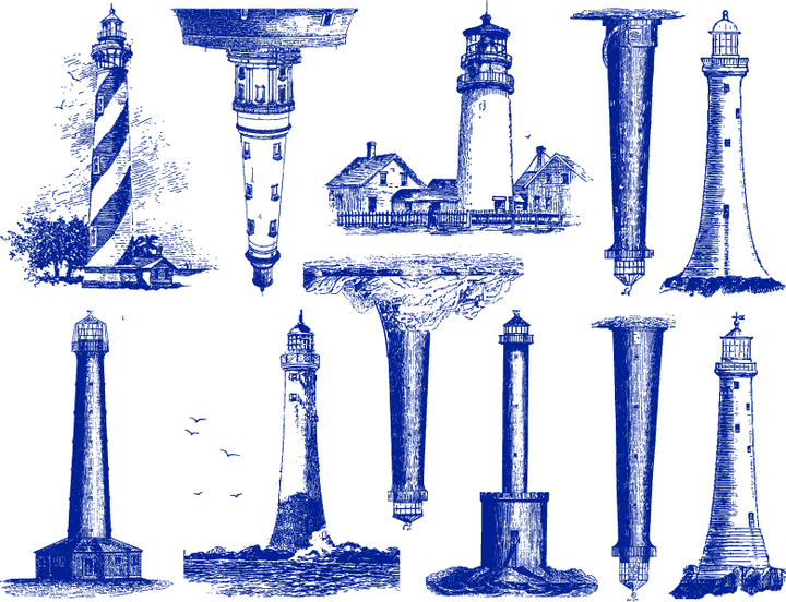 Phare Décalcomanies - Céramique Cône 017 - Verre fusionné - Émail