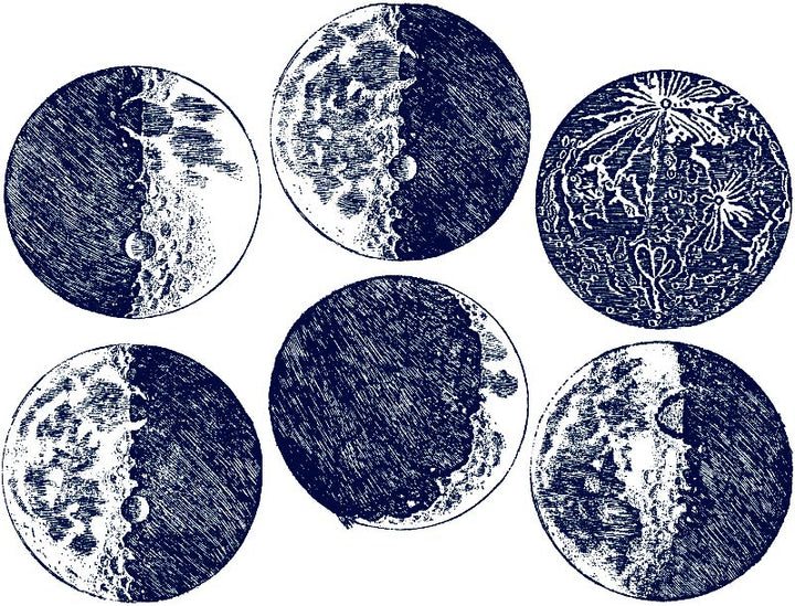 Moon Decals - Cone 017 - Fused Glass 