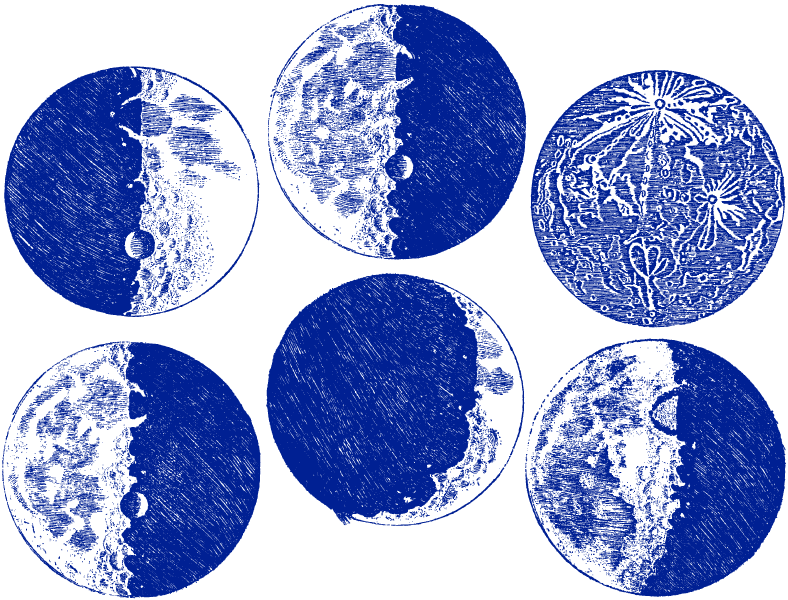 Décalcomanies Lune - Céramique Cône 017 - Verre fusionné - Émail