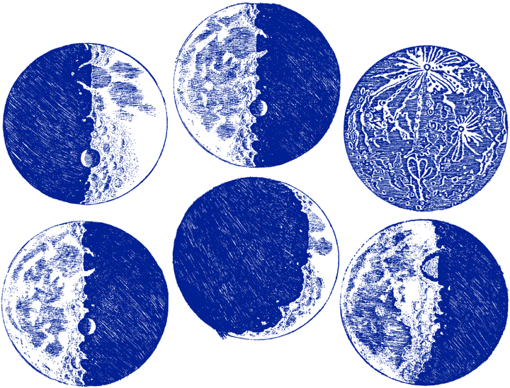 Décalcomanies Lune - Céramique Cône 017 - Verre fusionné - Émail