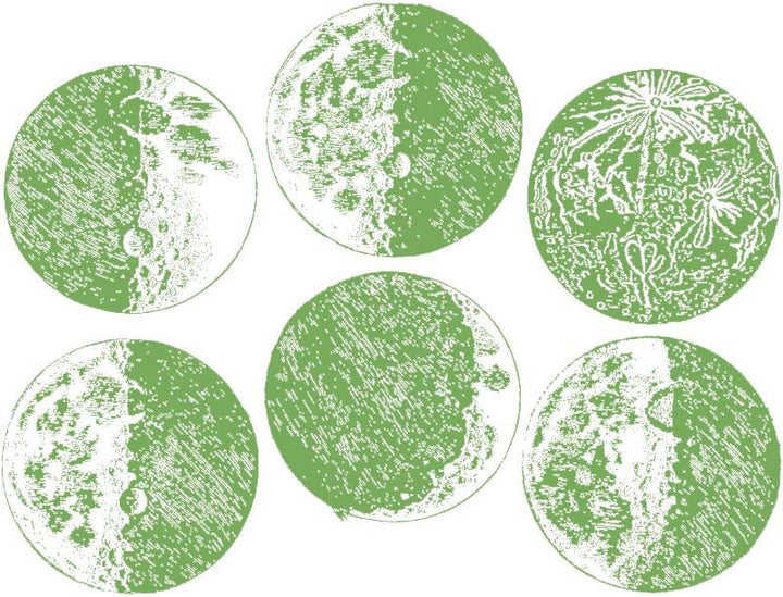 GLOW in the Dark Moon Decals - Glassware - Cone 021 