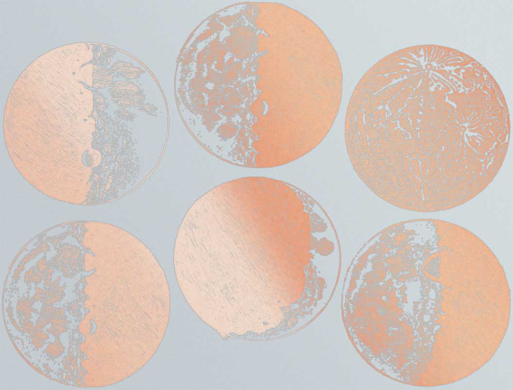 Décalcomanies Lune - Céramique Cône 017 - Verre fusionné - Émail