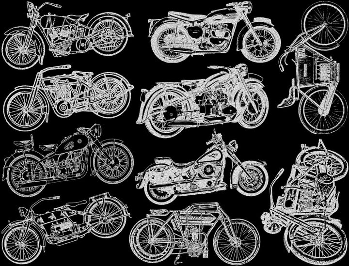 Antike Motorradaufkleber - Glaswaren - Emaille