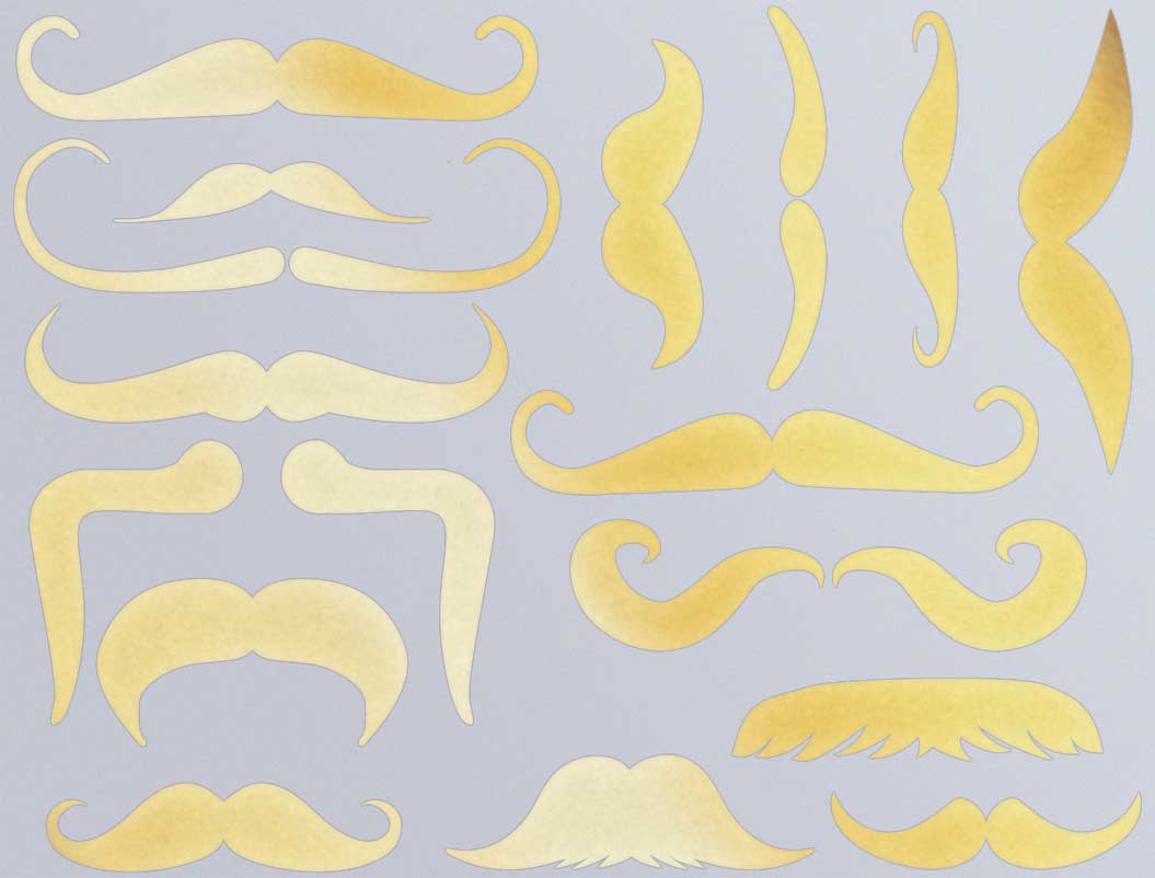 Moustache Décalcomanies - Cône 017 - Verre fusionné