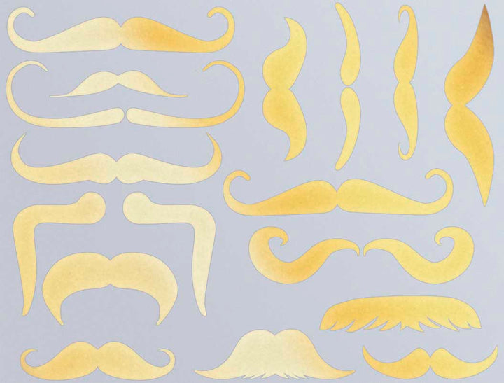 Moustache Décalcomanies - Cône 017 - Verre fusionné