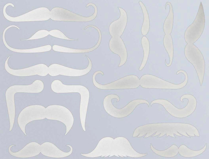Moustache Décalcomanies - Cône 017 - Verre fusionné