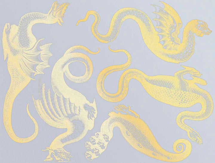 Décalcomanies de bêtes mythologiques et de dragons - Céramique Cône 017 - Verre fusionné - Émail