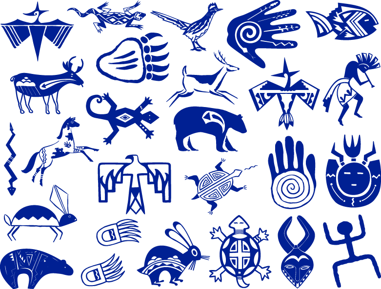 Décalcomanies amérindiennes avec Kokopelli - Céramique Cône 6 - En-glaçure