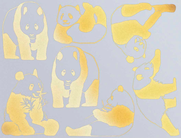 Décalcomanies Ours Panda - Céramique Cône 017 - Verre fusionné - Émail