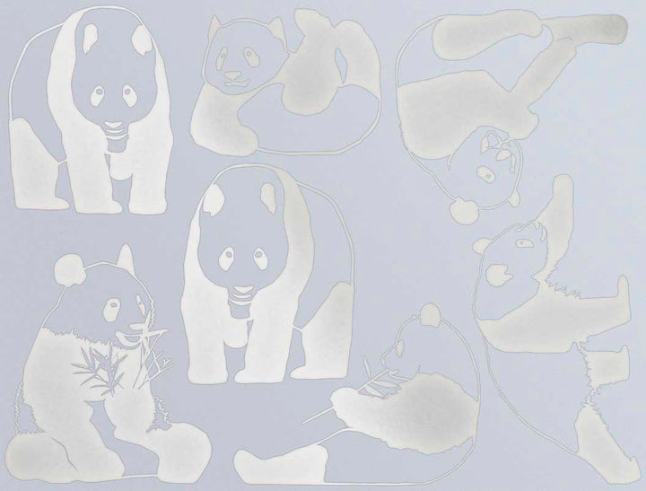 Décalcomanies Ours Panda - Céramique Cône 017 - Verre fusionné - Émail