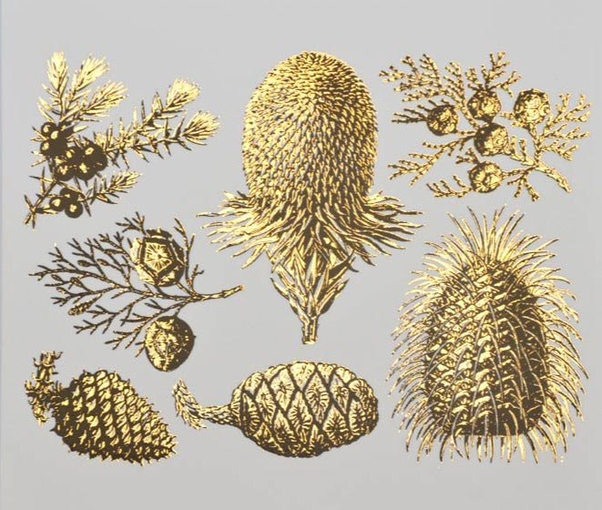 Two-Color Pine and Cone Decals - Cone 017 - Fused Glass 