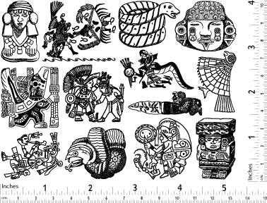 Mesoamerikanische Artefakt-Aufkleber - Glaswaren - Emaille