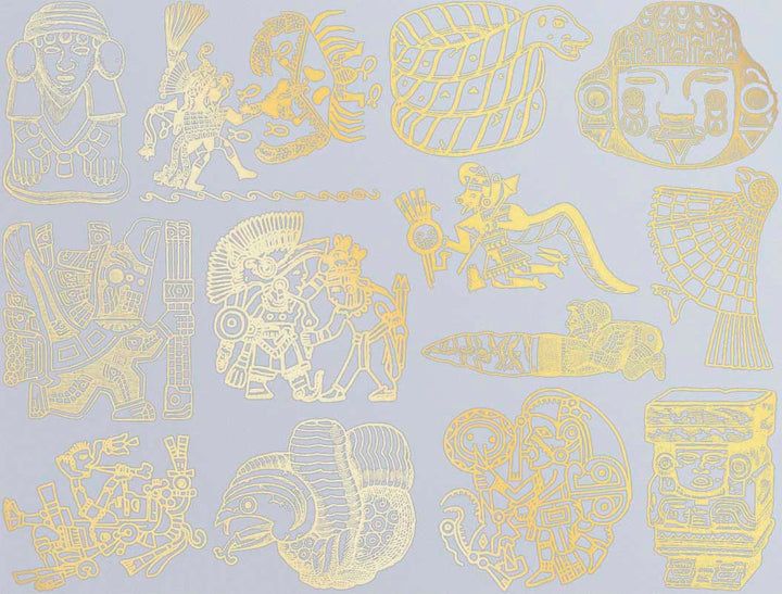 Décalcomanies d'artefacts d'Amérique centrale et du Sud - Céramique Cône 017 - Verre fusionné - Émail