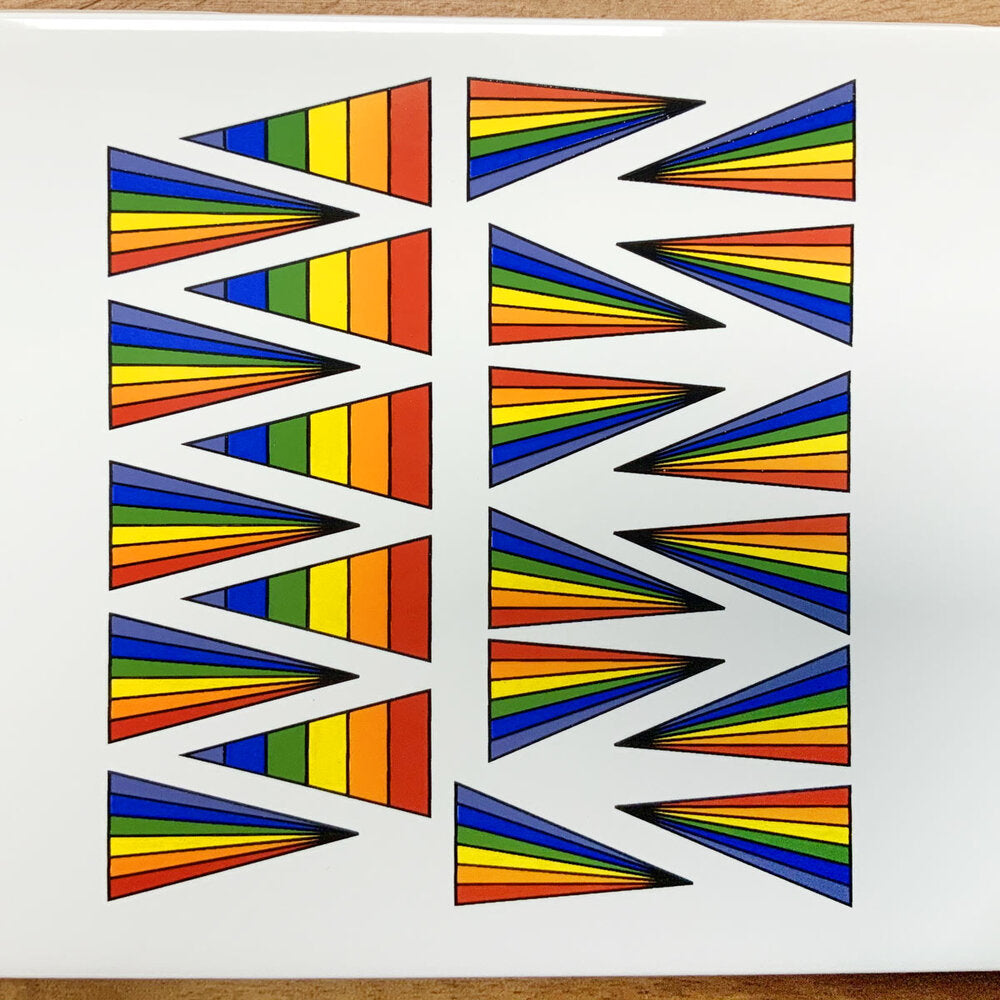 Regenbogen-Prisma-Aufkleber - Kegel 017 Keramik - Emaille