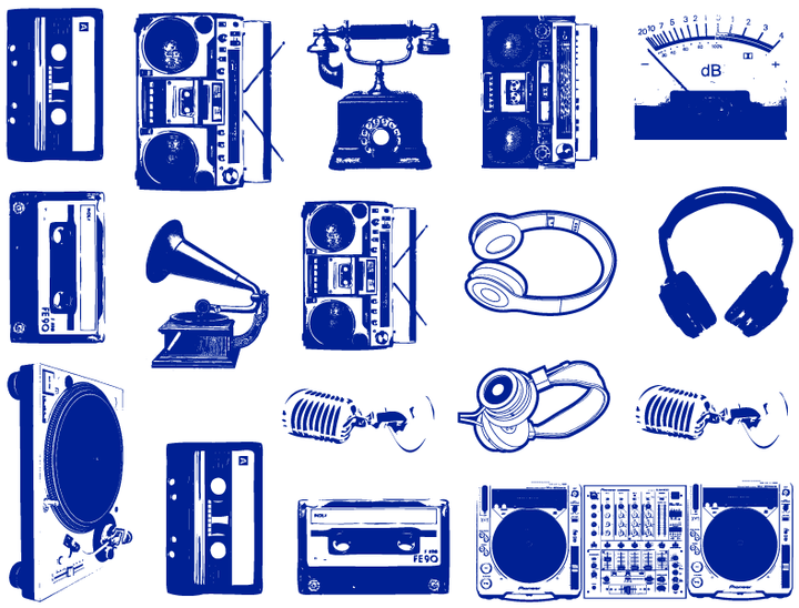 Musique rétro Décalcomanies - Céramique Cône 017 - Verre fusionné - Émail