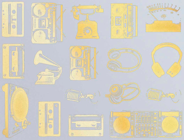 Musique rétro Décalcomanies - Céramique Cône 017 - Verre fusionné - Émail