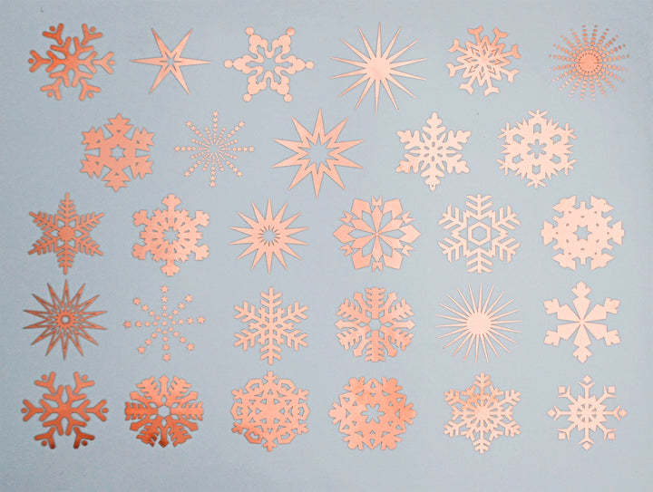 Kleine Schneeflocken-Aufkleber - Kegel 017 - Geschmolzenes Glas