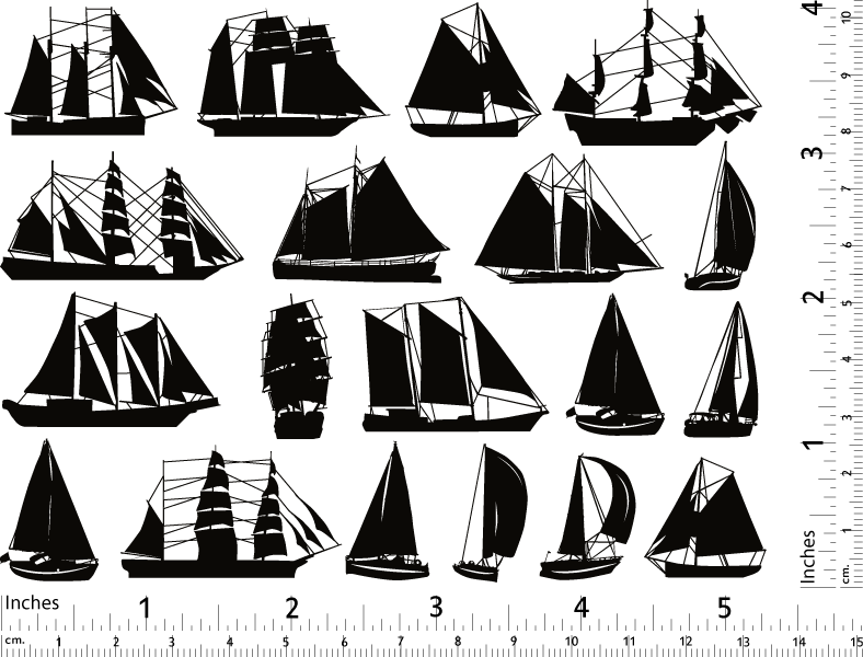 Voilier Décalcomanies - Verrerie - Émail