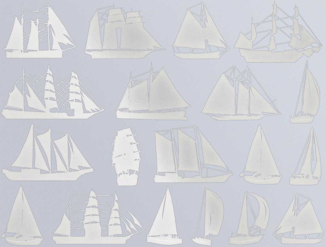 Décalcomanies Bateau à voile - Céramique Cône 017 - Verre fusionné - Émail