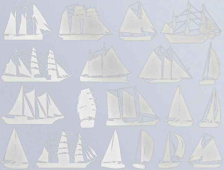 Décalcomanies Bateau à voile - Céramique Cône 017 - Verre fusionné - Émail