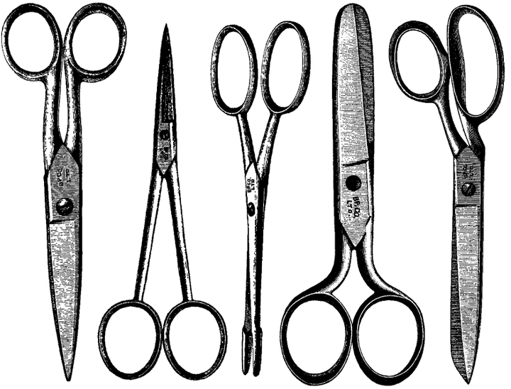 Antique Scissor Decals - Ceramic Cone 017 - Fused Glass - Enamel