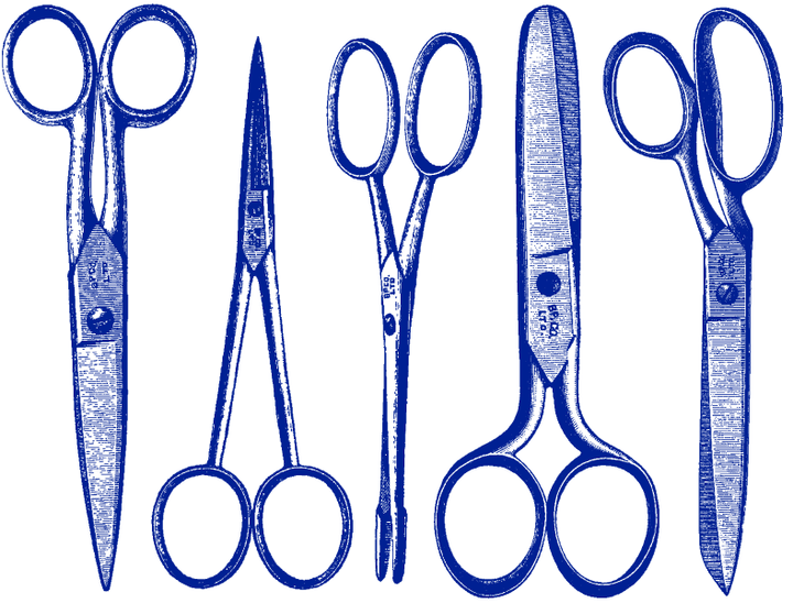 Antique Scissor Decals - Ceramic Cone 017 - Fused Glass - Enamel