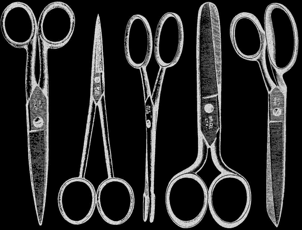 Antique Scissor Decals - Ceramic Cone 017 - Fused Glass - Enamel