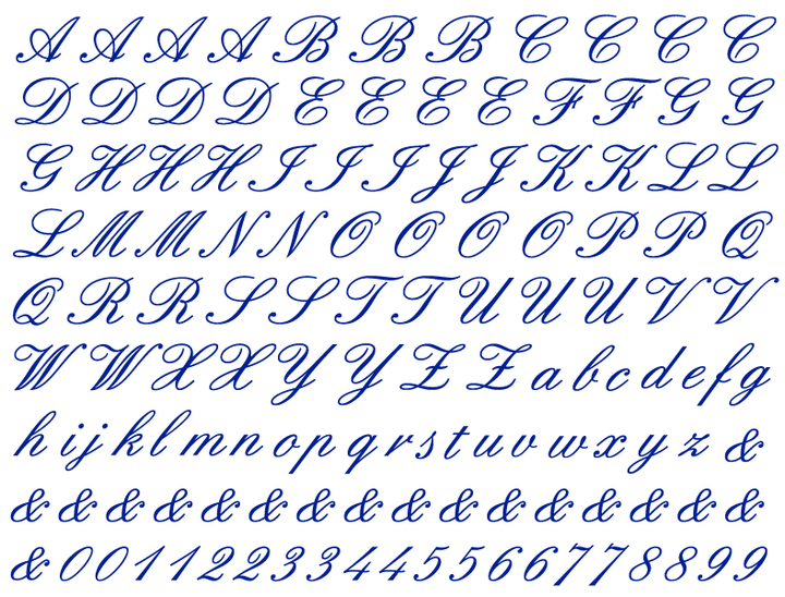Décalcomanies Alphabet Cursif - Céramique Cône 017 - Verre Fusionné - Émail