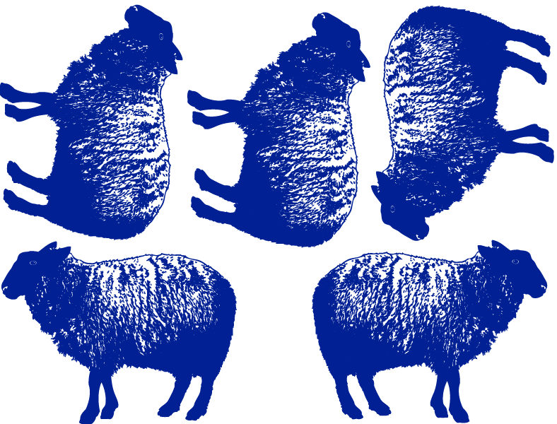 Vintage Sheep Decals - Ceramic Cone 017 - Fused Glass - Enamel