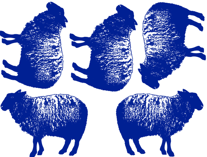 Vintage Sheep Decals - Ceramic Cone 017 - Fused Glass - Enamel