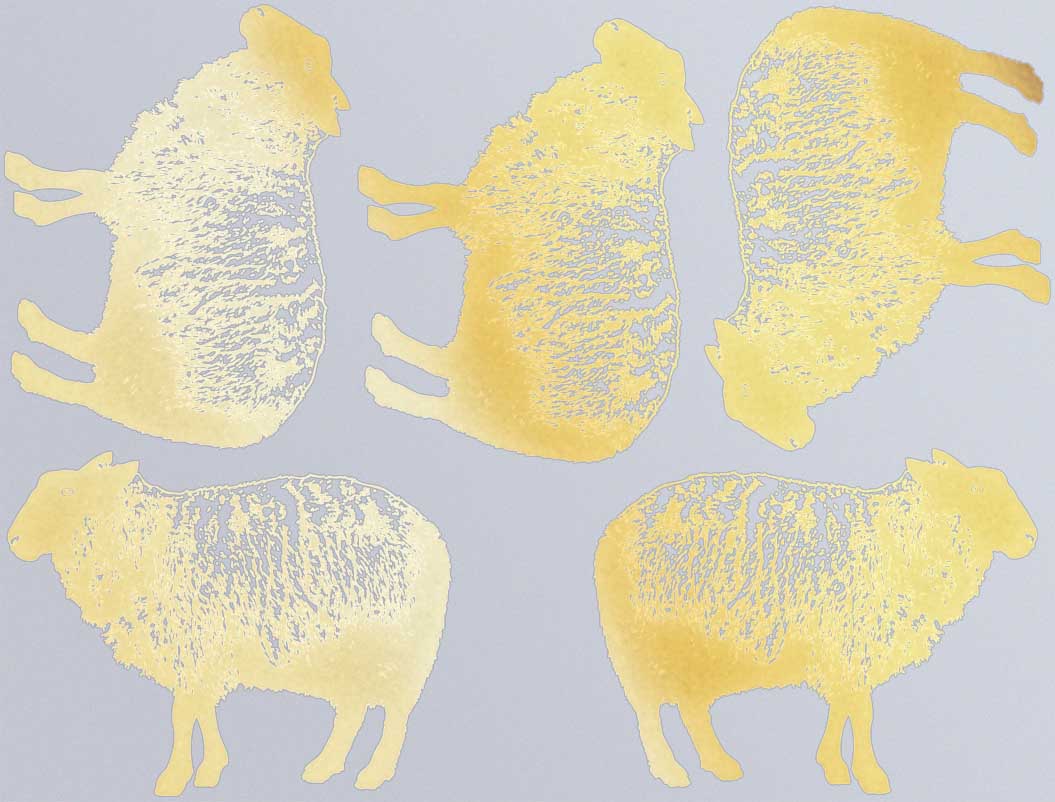 Vintage Sheep Decals - Ceramic Cone 017 - Fused Glass - Enamel