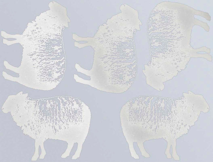 Vintage Sheep Decals - Ceramic Cone 017 - Fused Glass - Enamel