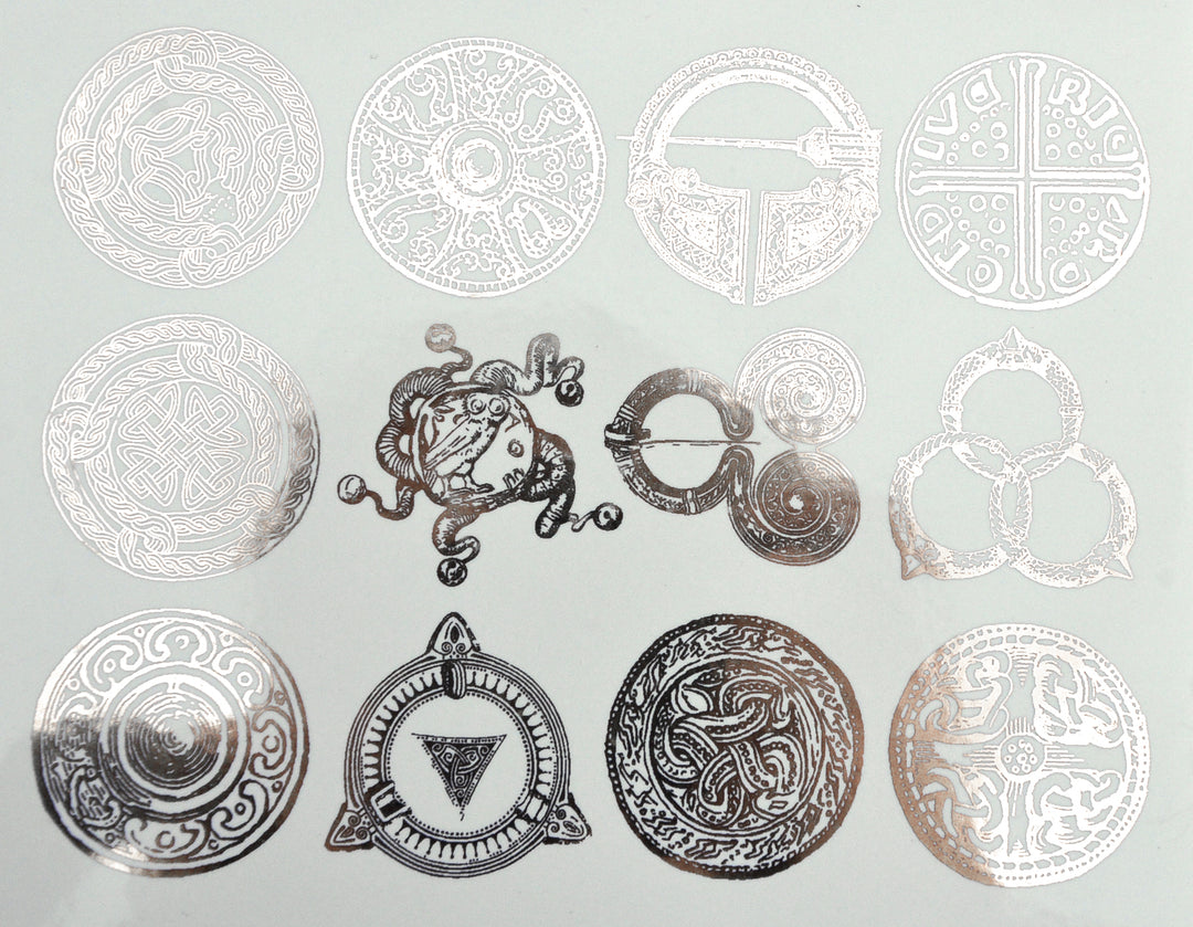 Antike keltische Abziehbilder - Glaswaren - Emaille