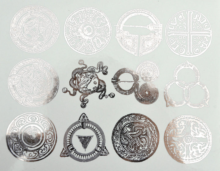 Antike keltische Abziehbilder - Glaswaren - Emaille