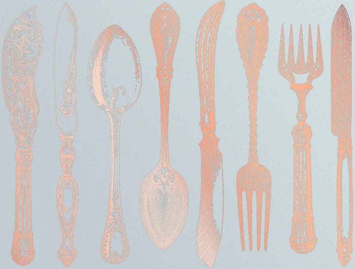 Antique Silverware Decals - Glassware - Enamel