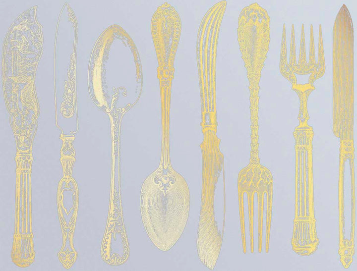 Antique Silverware Decals - Ceramic Cone 017 - Fused Glass - Enamel