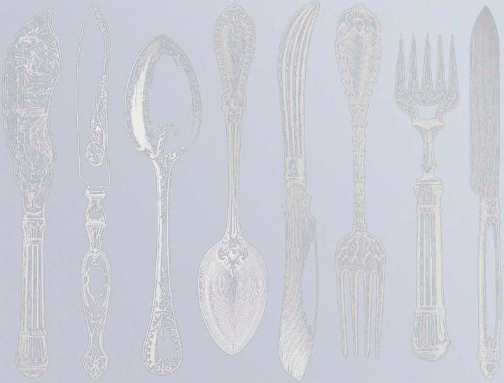 Antique Silverware Decals - Ceramic Cone 017 - Fused Glass - Enamel