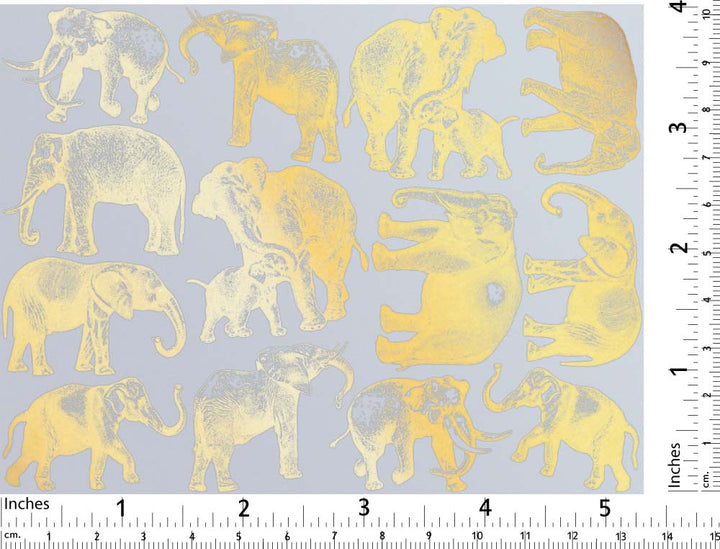 Éléphant Décalcomanies - Céramique Cône 017 - Verre fusionné - Émail